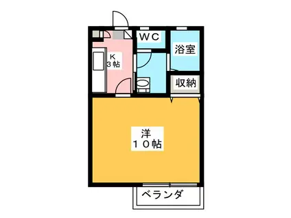 サンステージ(1K/1階)の間取り写真