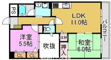 ラフィーネ(2LDK/3階)の間取り写真