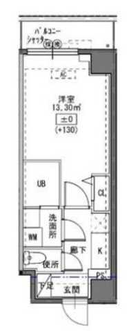 ALIVIS東瑞江(1K/5階)の間取り写真