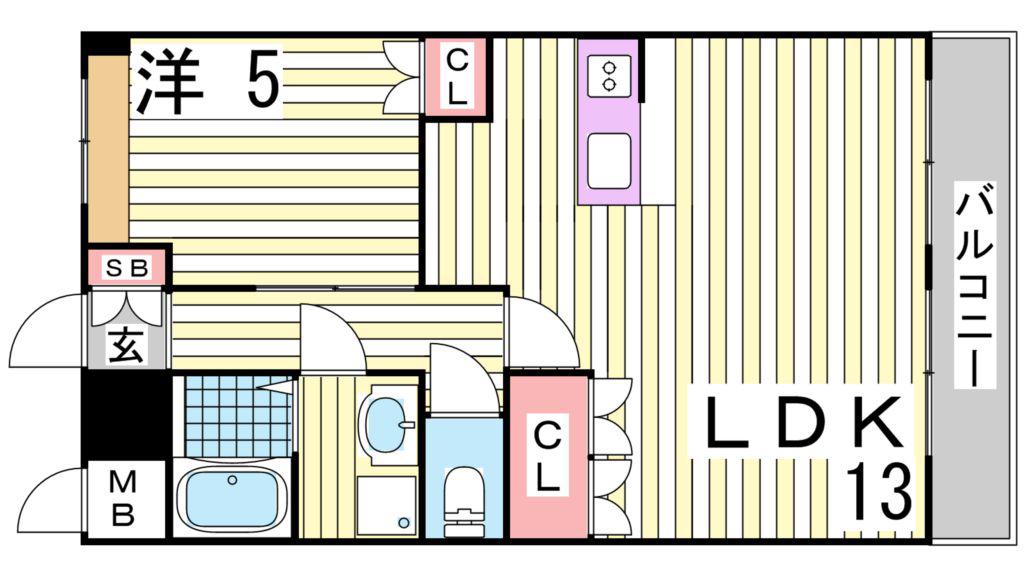 イースト 135.22(1LDK/1階)の間取り写真