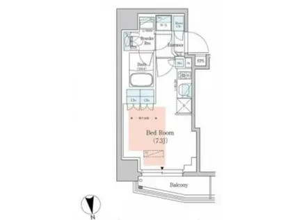 プライムアーバン品川中延(ワンルーム/4階)の間取り写真