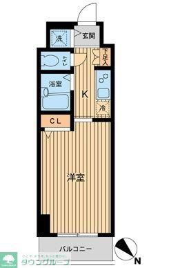 HF東神田レジデンス(1K/6階)の間取り写真
