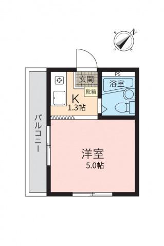 ライフプラス南観音2(ワンルーム/3階)の間取り写真