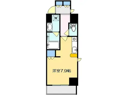 ベルヴュ代々木2(ワンルーム/3階)の間取り写真