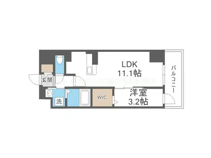 ECORO TOYONAKA(1LDK/2階)の間取り写真