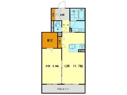 BON ARBRE(1LDK/3階)の間取り写真