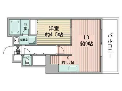 JP NOIE 円山表参道(1LDK/10階)の間取り写真