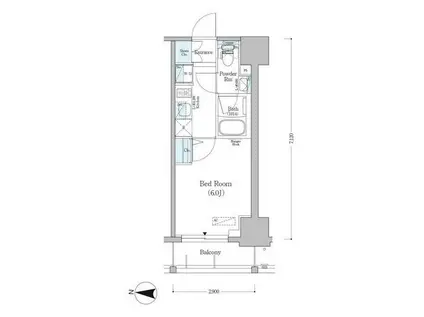 アーバネックス南品川(1K/6階)の間取り写真