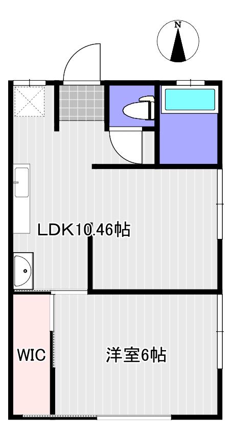 ハイム KAWASAKI(1LDK/1階)の間取り写真