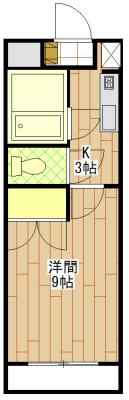 ＪＲ東海道本線 袋井駅 徒歩17分 3階建 築30年(1K/2階)の間取り写真
