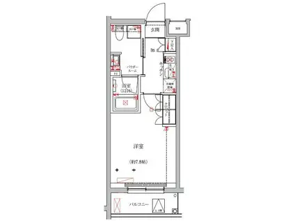 セジョリ板橋坂下II(1K/4階)の間取り写真