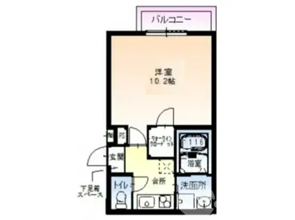 フジパレス中百舌鳥駅南(1K/1階)の間取り写真