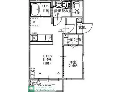 KEIAI RESIDENCE せんげん台VII(1LDK/3階)の間取り写真