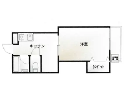 寺島コート(1DK/3階)の間取り写真