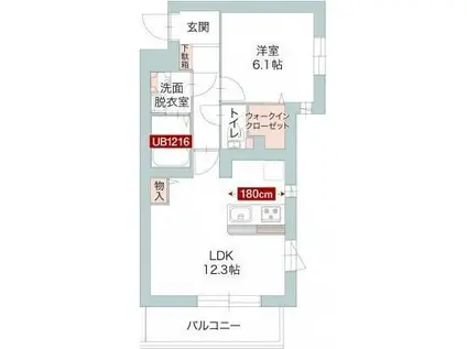 ARIETTE(1LDK/3階)の間取り写真