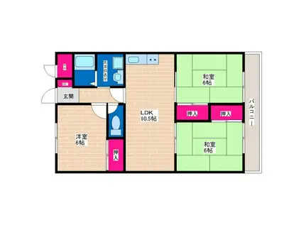 アメニティ・イー(3LDK/4階)の間取り写真