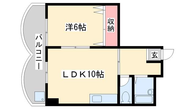 東加古川ハイツ(1LDK/3階)の間取り写真