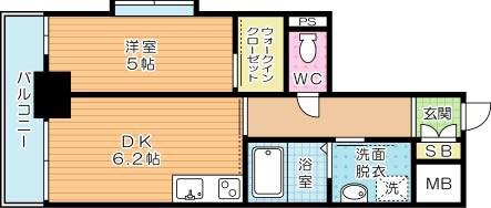 MAISON DE PRECIEUSE(1DK/10階)の間取り写真