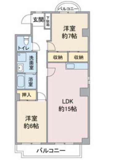 御棚町ヒルズ(1LDK/3階)の間取り写真