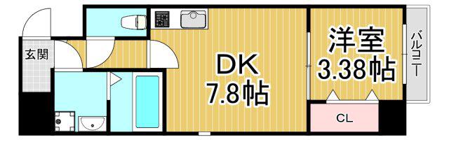 MAISON PREMIER 7(1DK/2階)の間取り写真
