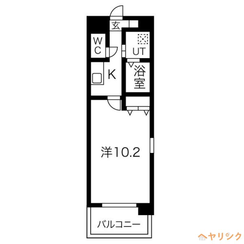 ヴェルティック(1K/2階)の間取り写真