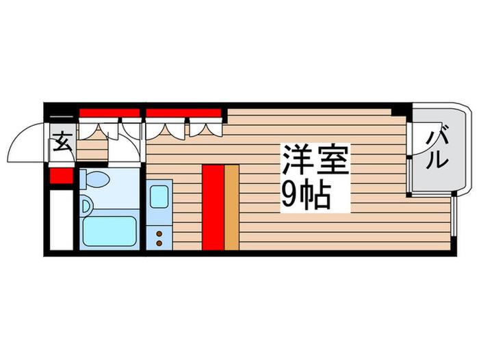 グリーンエステート新松戸(ワンルーム/3階)の間取り写真