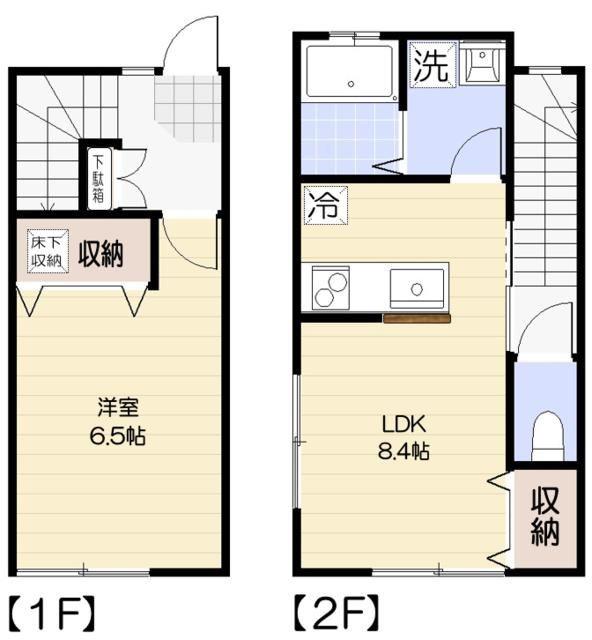 ALLEY新高円寺(1LDK/1階)の間取り写真