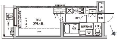 アイルグランデ押上ノースドゥーエ(1K/1階)の間取り写真