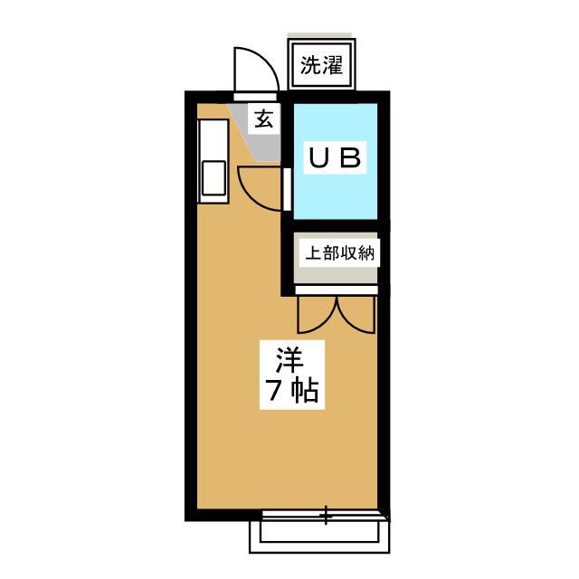クレール2(ワンルーム/1階)の間取り写真