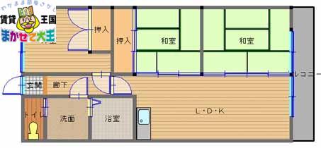 ドリームハイツ元村(3LDK/2階)の間取り写真