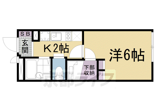 レオパレスシュピッツェ(1K/1階)の間取り写真