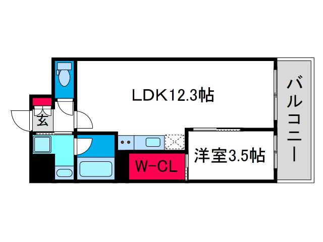 グレイス 阿倍野松崎(1LDK/7階)の間取り写真