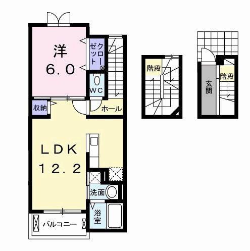 ジョニーズ ガーデン(1LDK/3階)の間取り写真