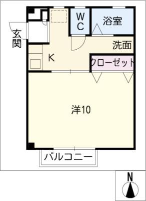 エクセル太平I・II(1K/1階)の間取り写真