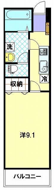 エスポワール清水(1K/3階)の間取り写真