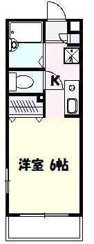 パインホームズ多摩川II(1K/2階)の間取り写真