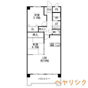 HILLS21(2LDK/6階)の間取り写真