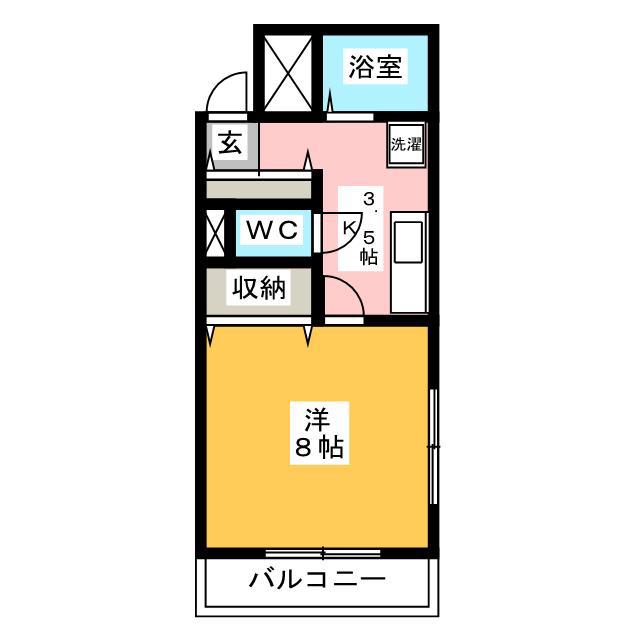 高島屋マンションII(1K/3階)の間取り写真