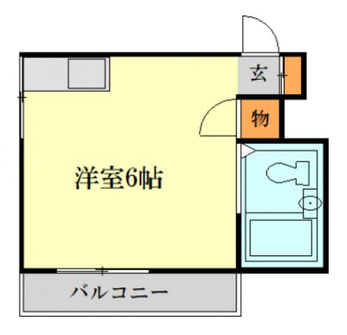 岩元ビル(ワンルーム/3階)の間取り写真