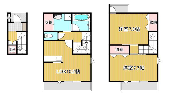 APT K III(2LDK/2階)の間取り写真