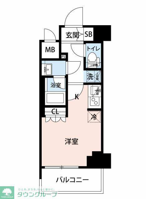 マイナビSTAY川崎AXIS(1K/6階)の間取り写真