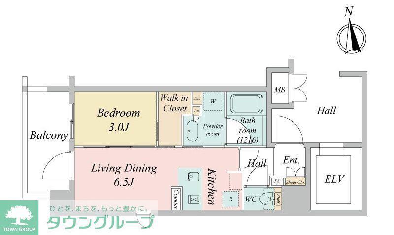 LIVE CASA西台(1LDK/5階)の間取り写真