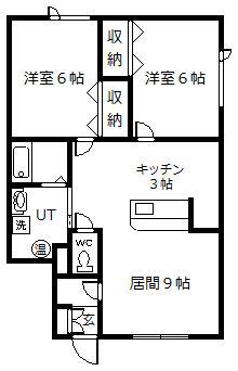 CASA・CIELE(2LDK/2階)の間取り写真