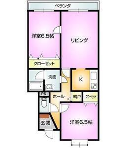 パルフェ(2LDK/2階)の間取り写真