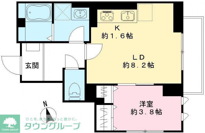 クレア ネスト(1LDK/2階)の間取り写真