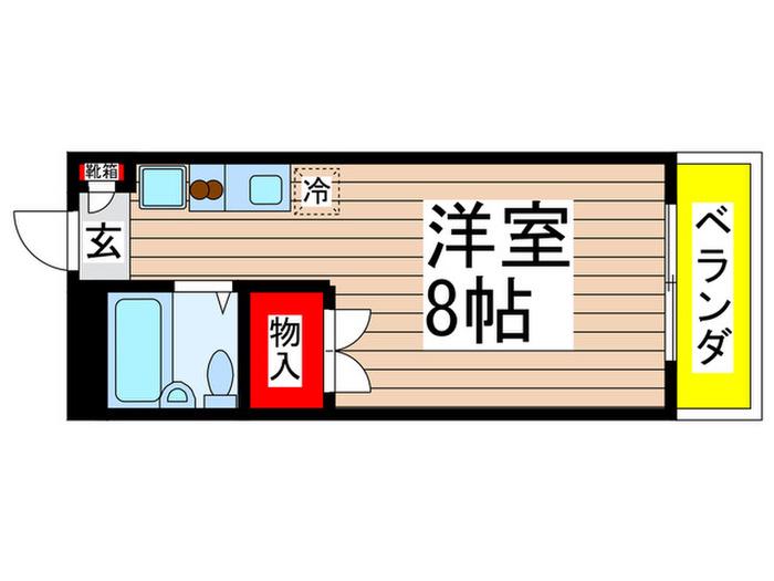 オネスティ船橋5番館(ワンルーム/8階)の間取り写真