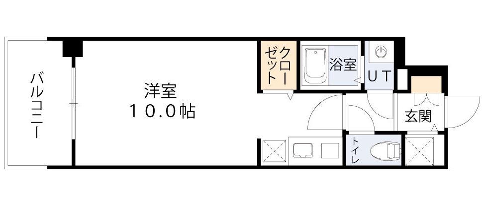 ドゥーエ南堀江(ワンルーム/7階)の間取り写真