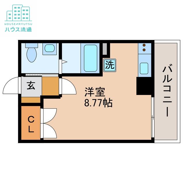 第一ハタビルL・FLORE(ワンルーム/2階)の間取り写真