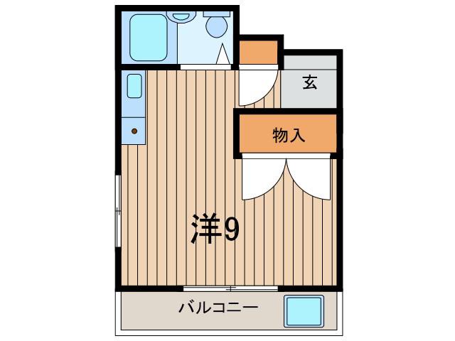 ラスール・イナI(ワンルーム/3階)の間取り写真