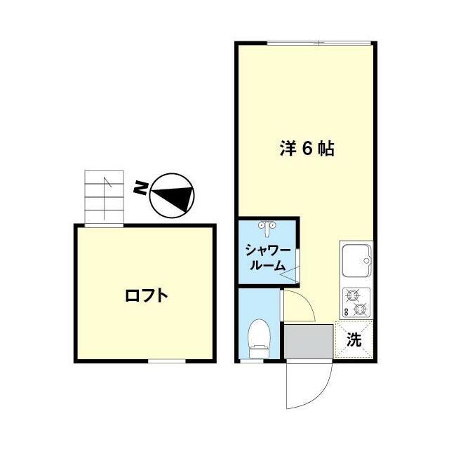アミューズ代官山コート(ワンルーム/2階)の間取り写真